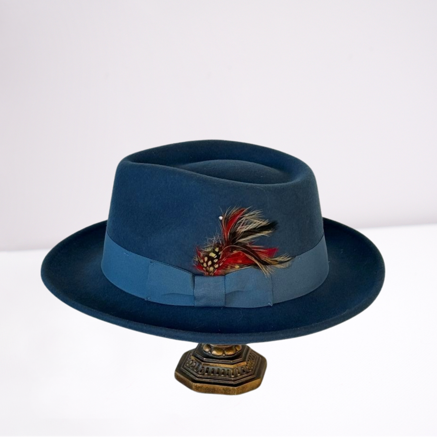 Blue Ribbon Band Fedora Mens Hat